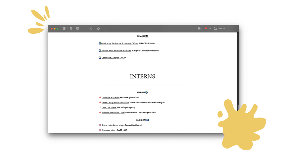 Paid internships & job opportunities